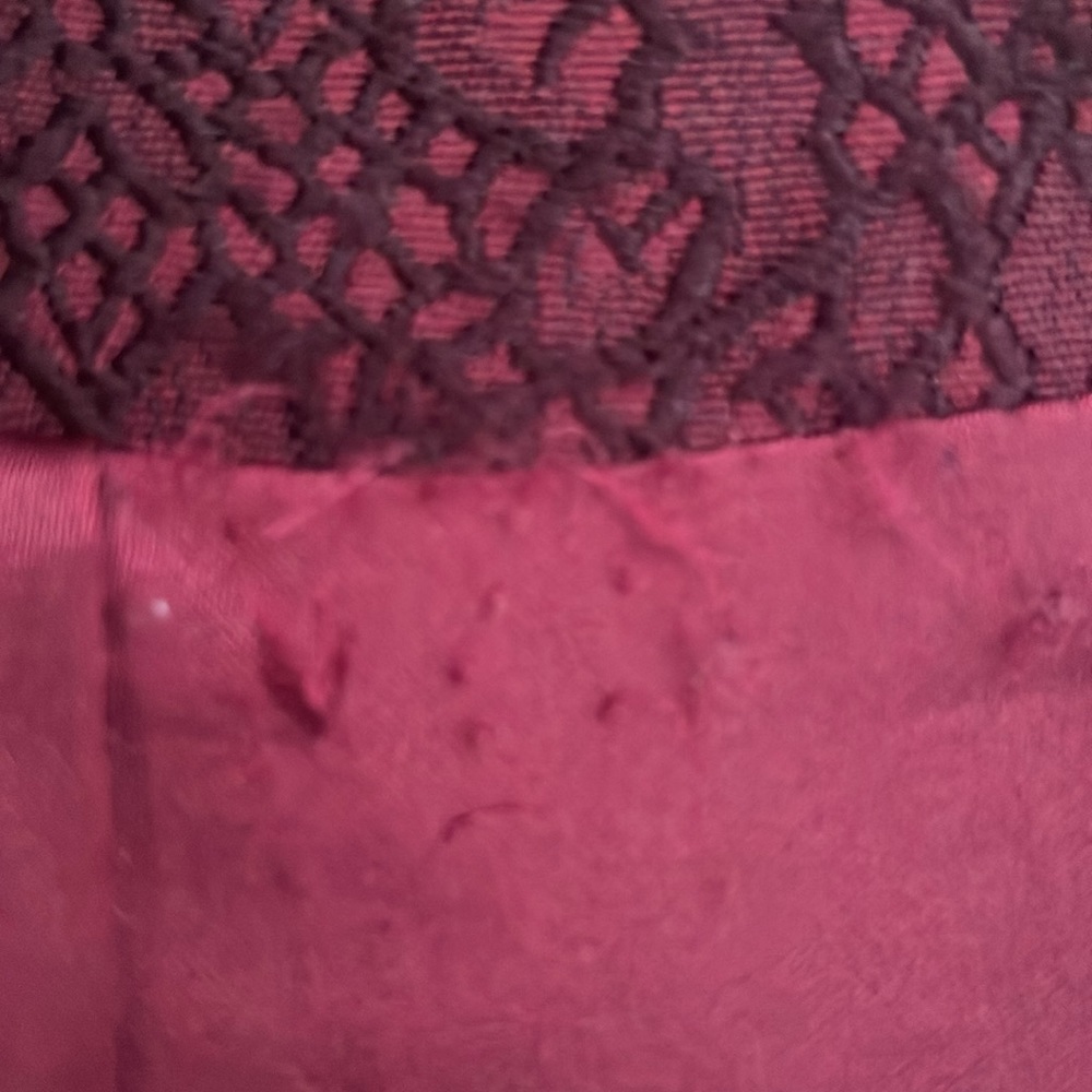 Vintage Esley Brocade Bomber Jacket Women’s Small Wine/Burgundy - Picture 7 of 7